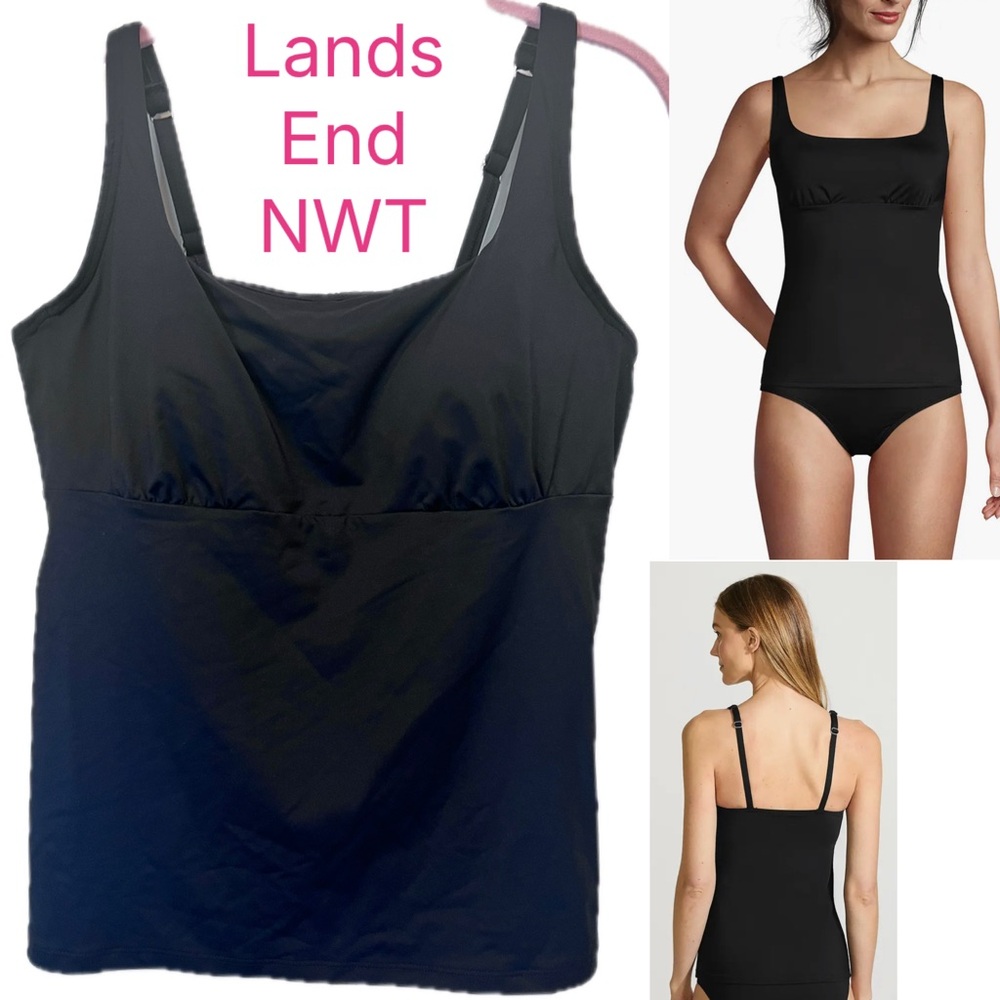 Lands End Square Neck Underwire
Tankini Top Sz 14 UPF50 Chlorine Resistant